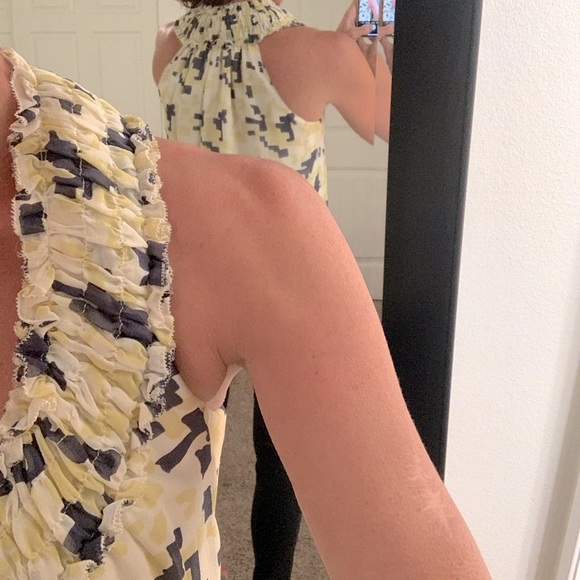 Twenty8twelve by Sienna Miller silk blouse with geometric print I sz 2 - Picture 5 of 14